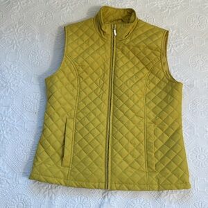 quilted vest by Nine West chartreuse/yellow NWOT